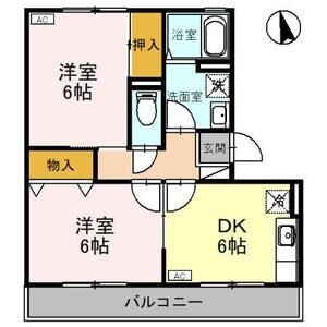 2DK 間取り図