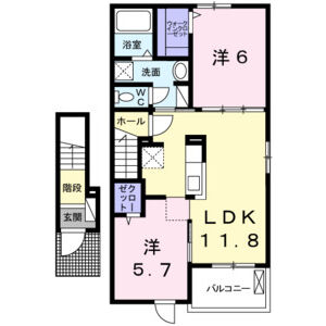 2LDK 間取り図