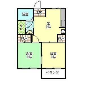 2DK 間取り図