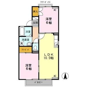 2LDK 間取り図