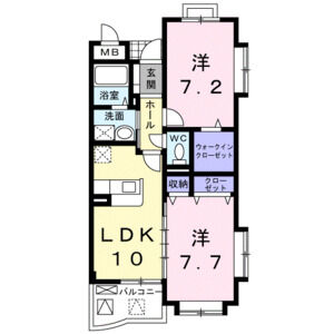 2LDK 間取り図