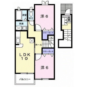 2LDK 間取り図