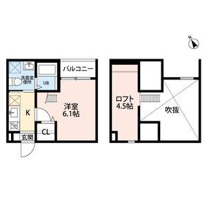 1K 間取り図