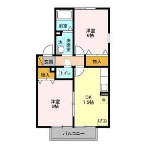 2DK 間取り図