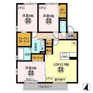 3LDK 間取り図