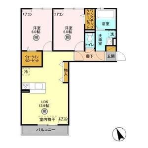 2LDK 間取り図
