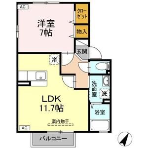 1LDK 間取り図