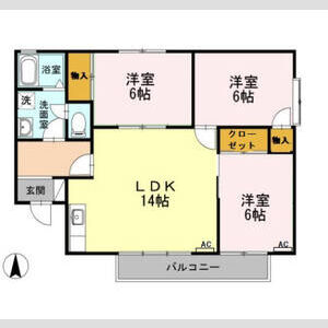 3LDK 間取り図