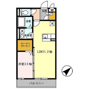 1LDK 間取り図
