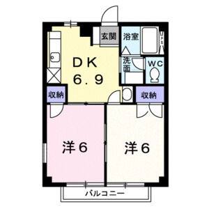 2DK 間取り図
