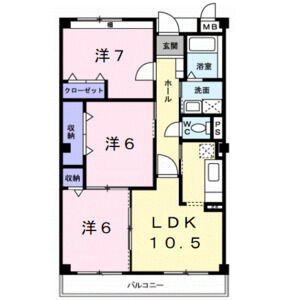3LDK 間取り図