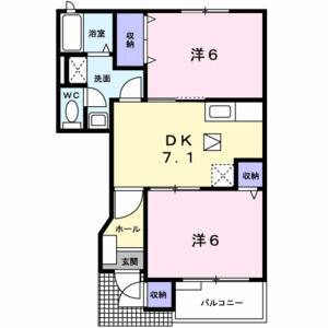 2DK 間取り図