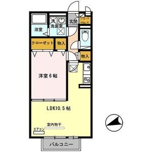 1LDK 間取り図