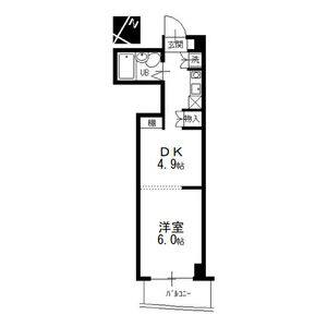 1DK 間取り図