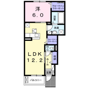 1LDK 間取り図
