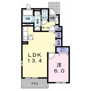 1LDK 間取り図