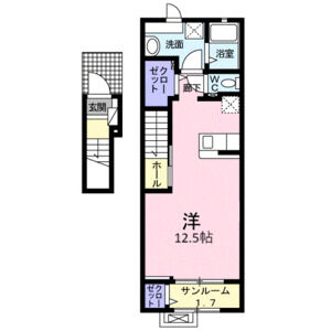 ワンルーム 間取り図
