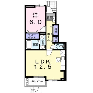1LDK 間取り図