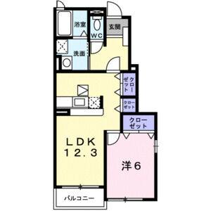1LDK 間取り図