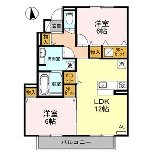2LDK 間取り図