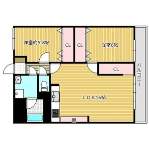 2LDK 間取り図