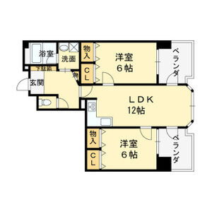 2LDK 間取り図