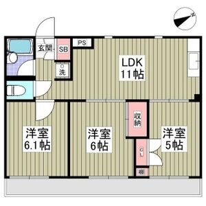 3LDK 間取り図