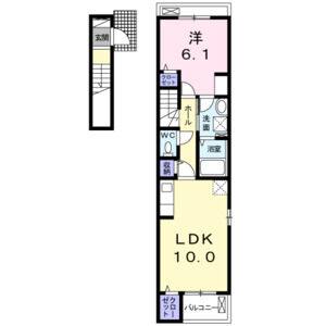 1LDK 間取り図