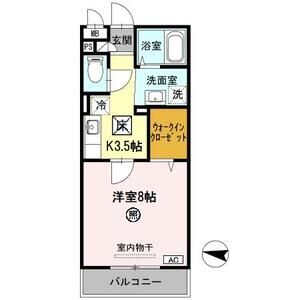1K 間取り図
