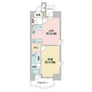 1LDK 間取り図