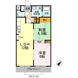 2LDK 間取り図