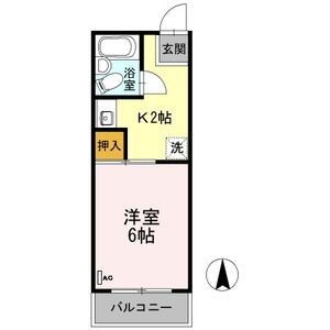 1K 間取り図