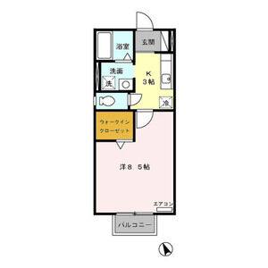 1K 間取り図