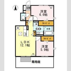 2LDK 間取り図