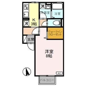 1K 間取り図