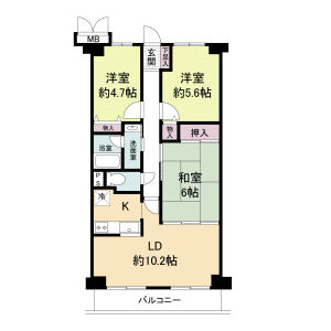 3LDK 間取り図