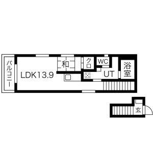 1LDK 間取り図