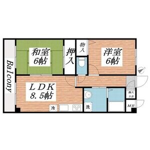 2DK 間取り図