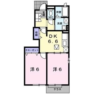 2DK 間取り図