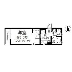 1K 間取り図