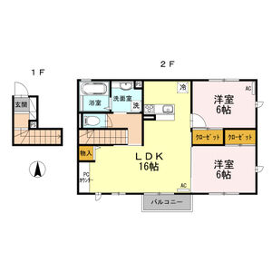 2LDK 間取り図