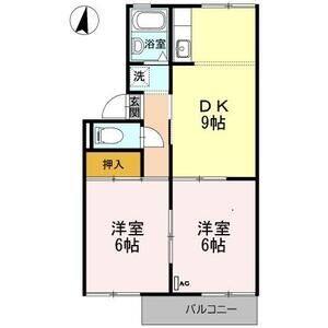 2DK 間取り図
