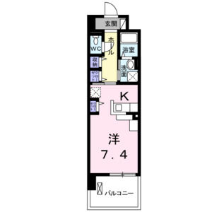 1K 間取り図