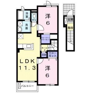2LDK 間取り図
