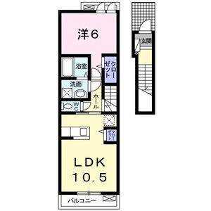 1LDK 間取り図
