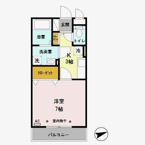 1K 間取り図