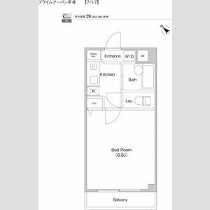 1K 間取り図