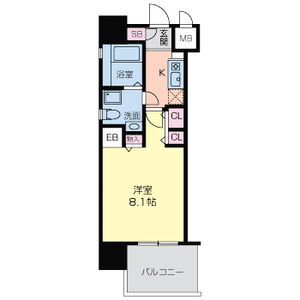 1K 間取り図
