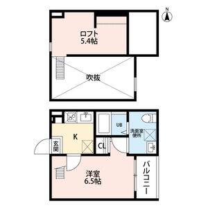 1K 間取り図