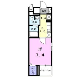 1K 間取り図
